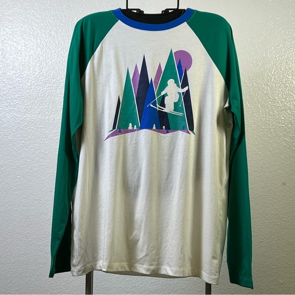 Lands’ End Alpine Ski Graphic Long Sleeve Shirt Size XL - Picture 1 of 9
